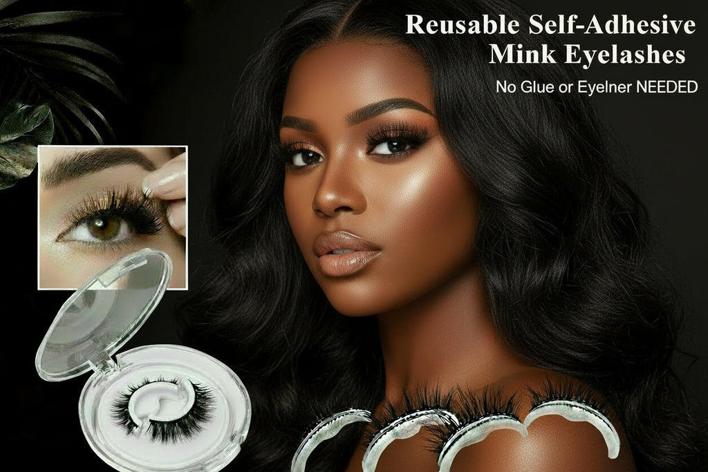 Reusable 3D Mink Lashes - False Eyelashes -  Self Adhesive -  Glue Free Makeup Eyelash Extension